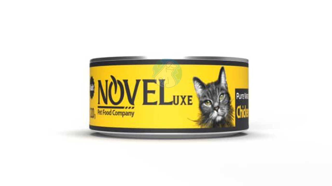 کنسرو نچرال ایرانی گربه طعم مرغ 120گرمی Novelux